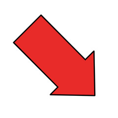 赤い矢印アイコン　注目　