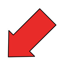 赤い矢印アイコン　注目　