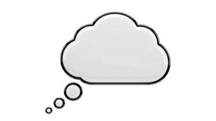 3D Thought Bubble Icon