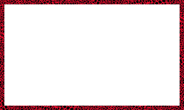 Red Leopard Print Frame, red frame for photo, red tiger skin pattern frame
