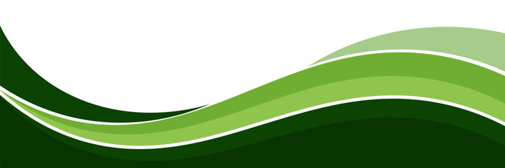 Vector green line background curve element with white space for text and message design, overlapping layers, vector © vitrotul