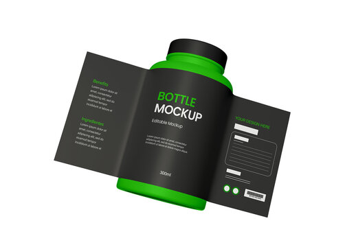 Plastic Label Bottle Mockup