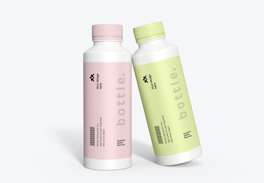 Editable Supplement Bottle Mockup