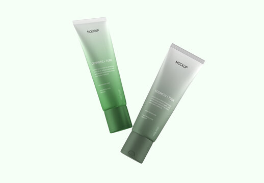 Skincare Cosmetic Cream Tube Mockup