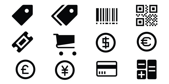 Collection of Commerce and Payment Icons.