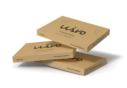 Floating Packaging Box Mockup