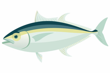 Fototapeta premium a large tuna fish with yellow and blue stripes