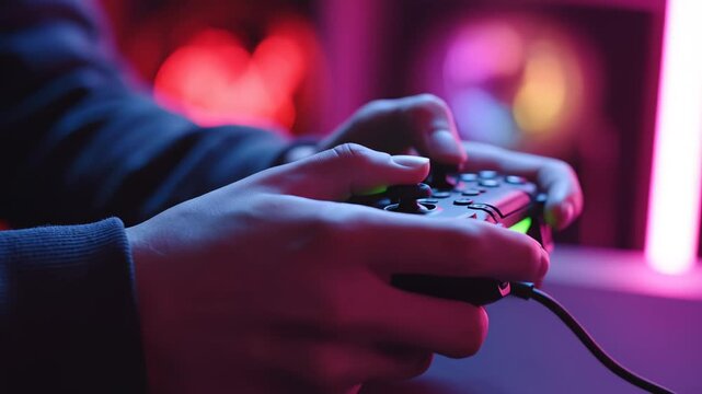 Person holding a gaming controller