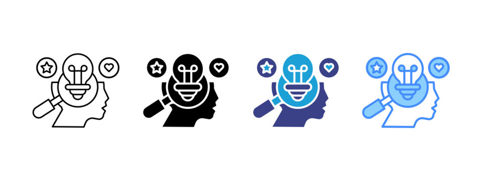 Customer Behavior  icon set multiple style collection