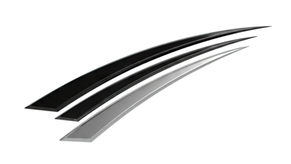 Three Curved Metal Blades