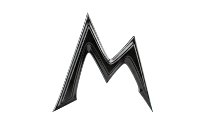 Black Metallic Letter M Logo