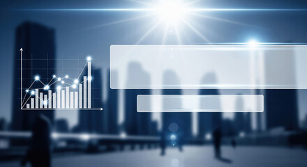 Digital Business Growth with Data Analytics and City Background