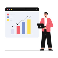 Market Analysis Vector Illustration EPS 10 File
