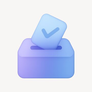 Voting box with checkmark.