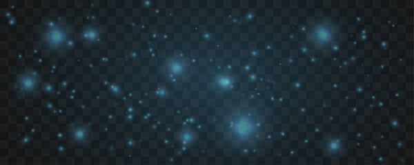 Fototapeta premium Blue stardust flows through space, creating gentle motion trails and luminous abstract depth. vector