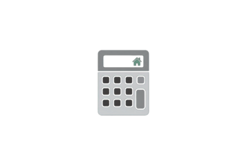 Simple Flat Design Real Estate Mortgage Calculator Icon Vector Isolated