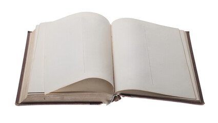 Open Book with Blank Pages Ready for Text