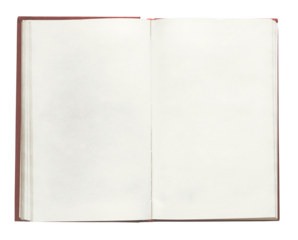 Open Blank Book with Empty Pages