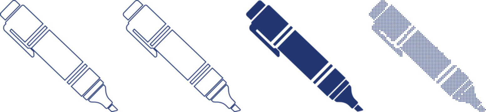 Highlight marker pen vector illustration for office and school supplies