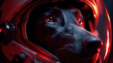 Dog in Space Suit - A Canine Astronauts Cosmic Journey.