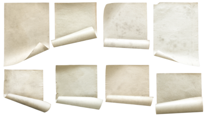 Vintage Scroll Paper Set for Design Projects