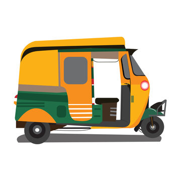 Auto Rickshaw Vector Vector Image  
