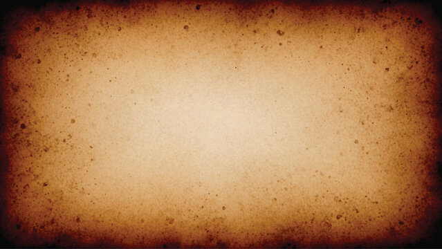 Vintage beige background with dark brown border and speckles