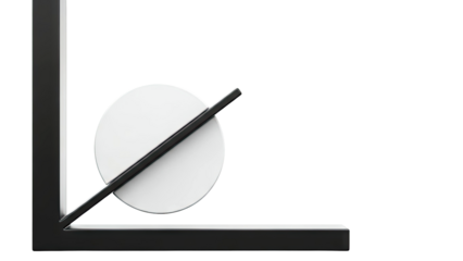 Modern abstract sculpture with geometric shapes