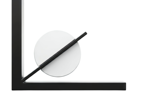 Modern abstract sculpture with geometric shapes - Powered by Adobe