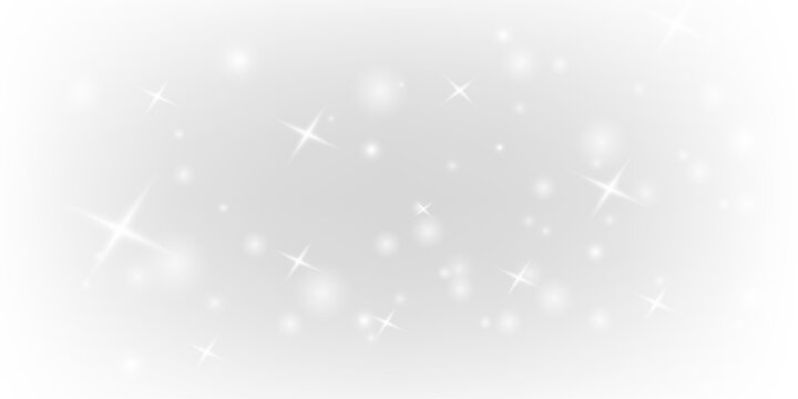 White luminous dust drifts lightly, forming a soft glowing cloud. Tiny sparkling particles enhance dreamy motion. PNG