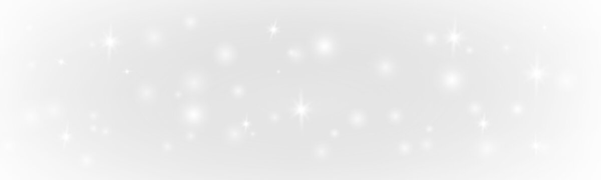 White sparkling dust floats gently, forming a soft glowing haze across the dark background. Tiny particles add magical depth. PNG