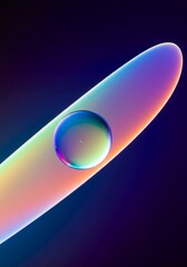 Smooth abstract background featuring vibrant spectral color shifts and pearlescent, light-refracting optical effects, aqua, cyan, shimmer