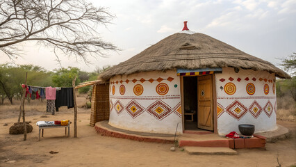 Hut house in Indian village