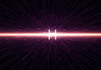 Visualization of high speed rhythmic pulse data showing periodic wave forms and cycles across an H abstract digital background, vibration, science, study