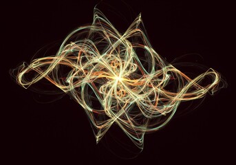 Complex visualization of intersecting abstract planes showing multidimensional energy flow and rhythmic geometric warping in vibrant colors, visualization, background, physics