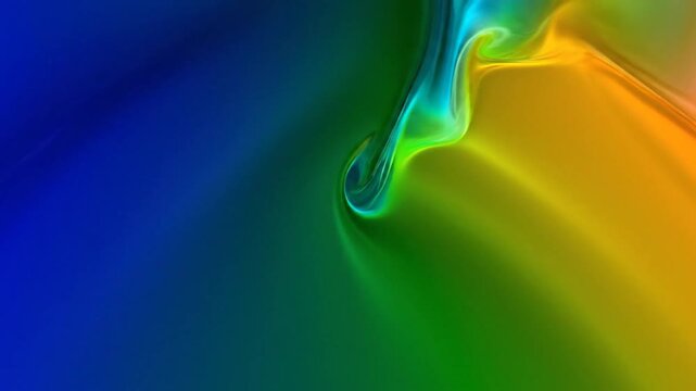 Abstract colorful rainbow background with soft blue waves and fractal smoke patterns creates a smooth motion design illustration for a silk texture wallpaper backdrop