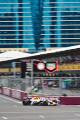 Naklejka premium BAKU, AZERBAIJAN - SEPTEMBER 21, 2025: RB VCARB 02 competes during the Formula 1 Azerbaijan Grand Prix at Baku City Circuit