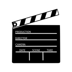 Fototapeta premium clapperboard vector icon drawing illustration