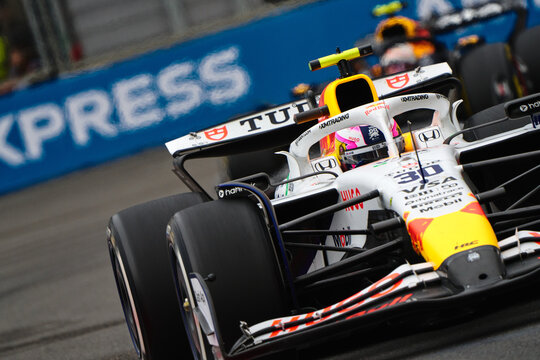 BAKU, AZERBAIJAN - SEPTEMBER 21, 2025: Liam Lawson drives the Visa Cash App RB VCARB 02 during the Formula 1 Azerbaijan Grand Prix at Baku City Circuit