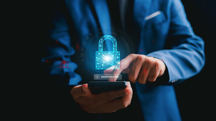 cyber security concept, Login, User, identification information security and encryption, secure Internet access, cybersecurity, secure access to user's personal information,