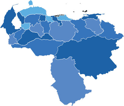 Venezuela map country map world map blue backgroud 
