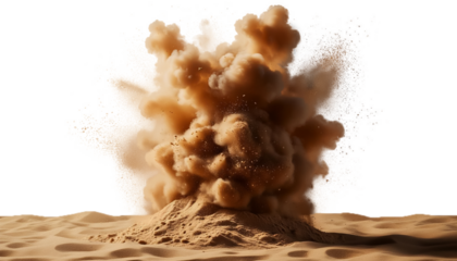 Sand explosion dust burst dynamic texture effect PNG