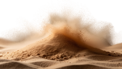 Windblown sand desert dune aerial view texture PNG