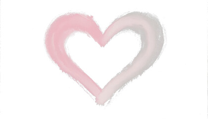 Pink transparent watercolor heart romantic soft PNG