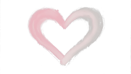 Pink transparent watercolor heart romantic soft PNG