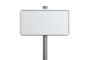 Blank road sign isolated on transparent background