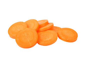 round slices, carrots slices on transparent png