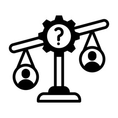 Bias Icon Mixed Style Vector Illustration