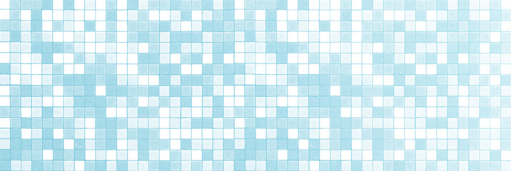 Seamless clean light blue ceramic wall tile surface kitchen interior light textured material modern home cyan geometric pattern simple abstract grid decor soft texture grain white square pool shape.