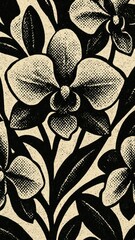 Fototapeta premium Vintage floral art mobile wallpaper